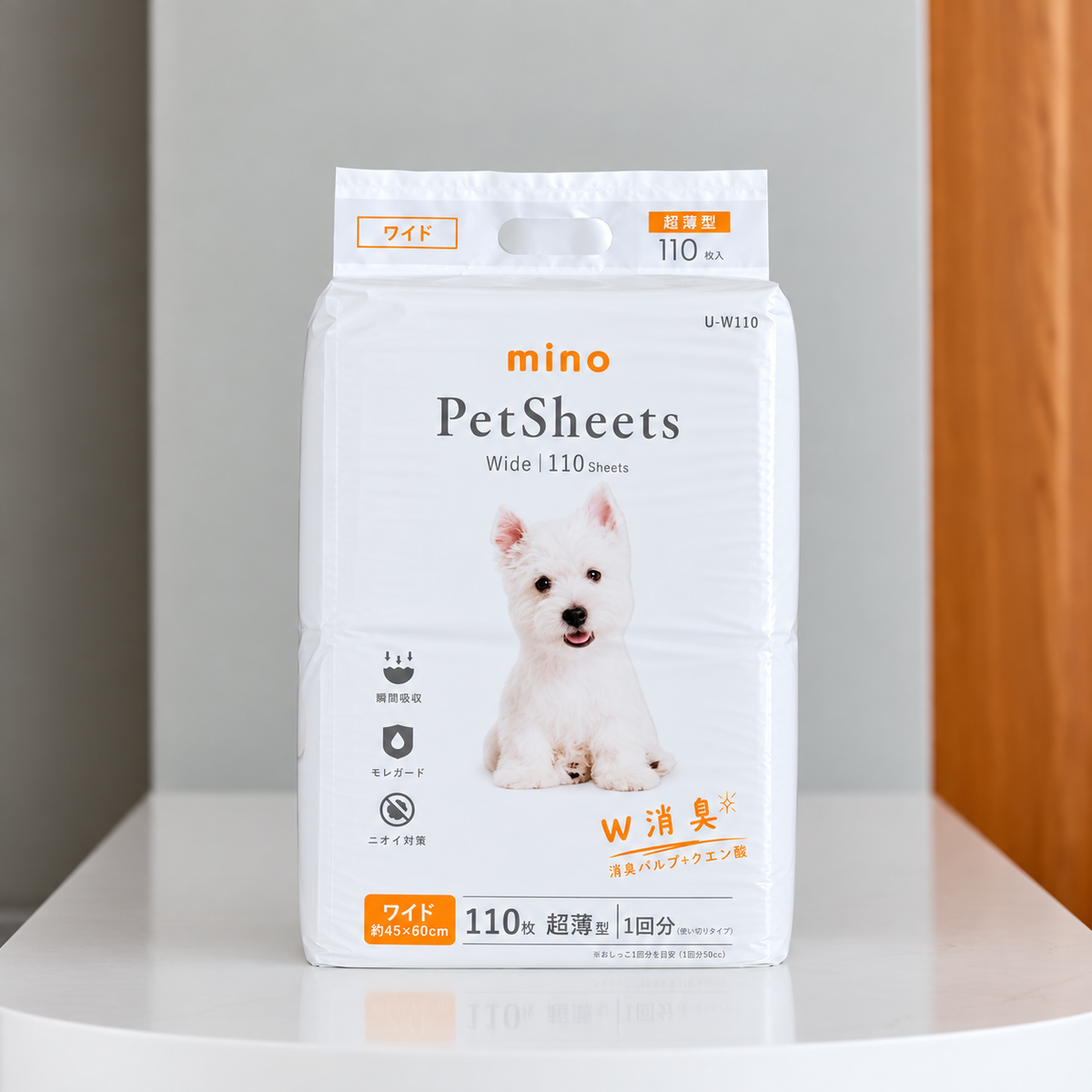 mino ペットシーツ 犬用トイレシートW消臭 モレガード 1回使い切り 無香料 JPPMA認証 mino Online Store