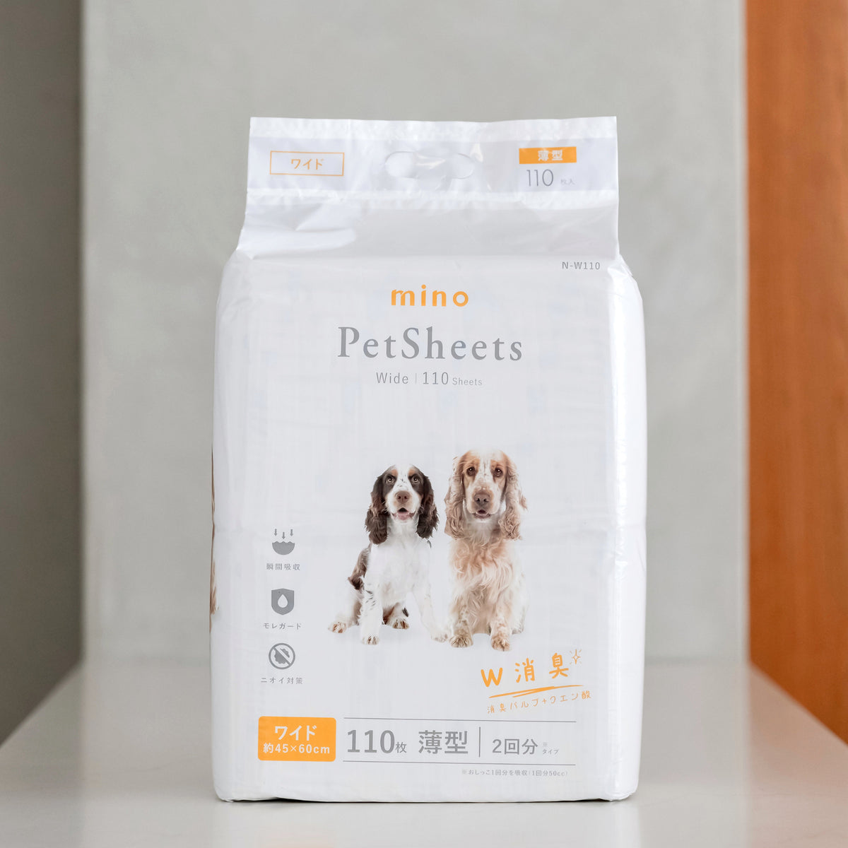 mino 薄型ペットシーツ 犬用トイレシートW消臭 モレガード 2回使い切り 無香料 JPPMA認証（副本） mino Online Store